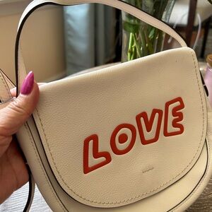 Coach Cream and Red Love Shoulder Bag